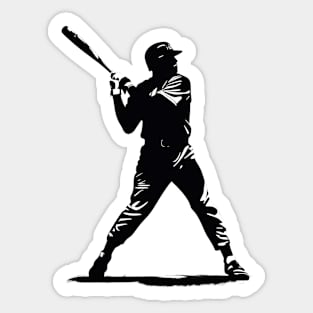 Baseball Player Silhouette Sticker